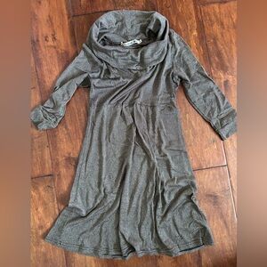 Michael Stars Brown/Gold shimmer longsleeve dress - One Size Maternity